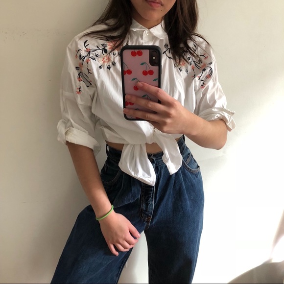 ASOS Tops - FINAL PRICE DROP Embroidered Button Up